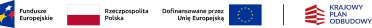 Stopka prezentująca logotypy Unii Europejskiej, Krajowego Planu Odbudowy i Funduszy Europejskich